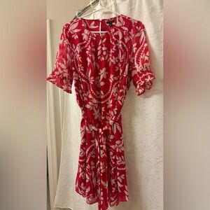 NWT Ann Taylor Red and White Floral Dress